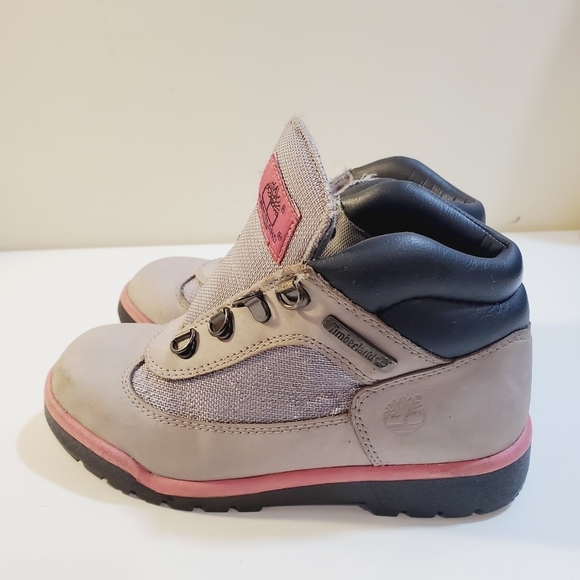 Timberland gray Girls lace up boots size 2 - Picture 6 of 9